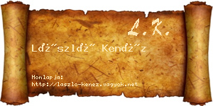 László Kenéz névjegykártya